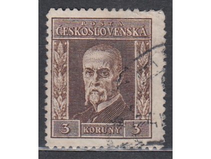 3Kč hnědá, I.typ, svislá pr.4, Nr.192, razítkované