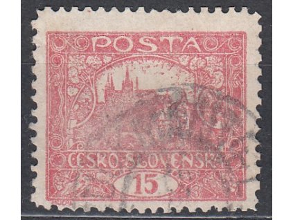 15h cihlově červená, Řz.11 1/2:10 3/4, Nr.7E, razítkované