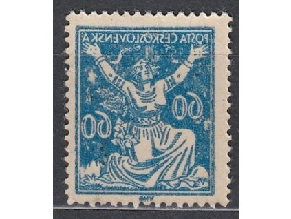 60h modrá, plný obtisk, Nr.157, * po nálepce