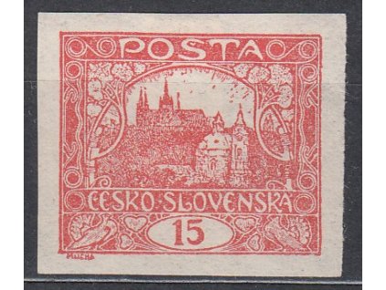 15h cihlově červená, příčkový typ, Nr.7, * po nálepce