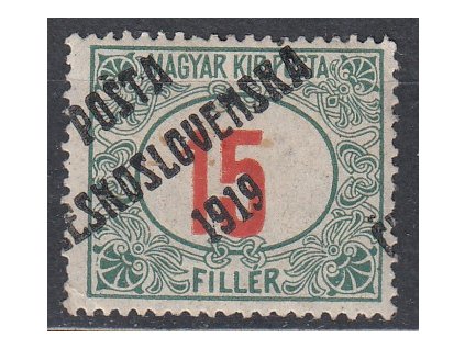 15f Červené číslo, zk.Mrňák, Nr.137, * po nálepce