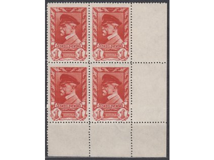 1945, 1K Moskevské, rohový 4blok, vynechané perf. otvory, Nr.385, **