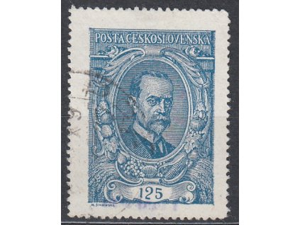 125h modrá (světle modrá), DV - krátká příčka, zk.Gilbert, Nr.140, razítkované