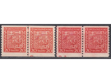 20h Znak, svitková, dvě 2pásky, DČ 2,2A, Nr.250A, **/*