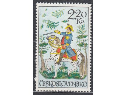1972, 2.20Kčs Jezdectví, DV na ZP21/1 - bílá skvrna v 1 "O", Nr.1990, **