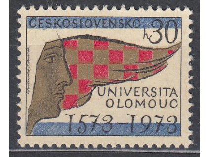 1973, 30h Universita, DV na ZP 1/2 - čárka pod prvním písmenem "E", Nr.2035, **