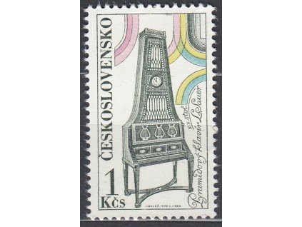 1974, 1Kčs klavír, DV na ZP 4/1 - vodorovná čárka pod rámečkem, Nr.2088, **