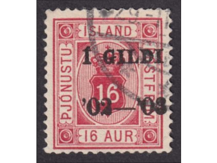 1902, 16A služební, MiNr.14A, razítkované