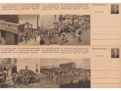 CDV 127 (1-8) IX. ročník Závodu míru, kompletní sada, bezvadné