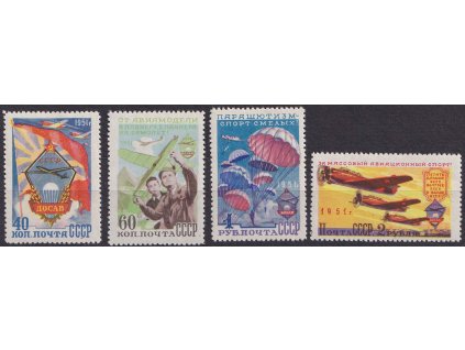 1951, 40K-2R série Letecký sport, MiNr.1593-96, **