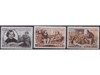 1952, 40K-1R série Gogol, MiNr.1622-24, **