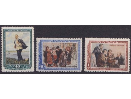 1952, 40K-1R série V.I.Lenina, MiNr.1615-17, **/*