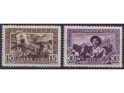 1941, 15-30 K série Kirgiszká republika, MiNr.804-5, **