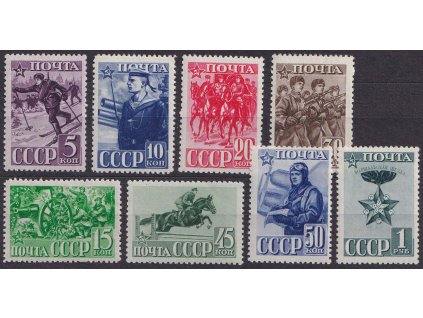 1941, 5K-1R série Rudá armáda, MiNr.793-800, **