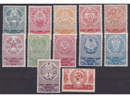 1938, 20-40 K série Znaky, MiNr.602-12,613, **