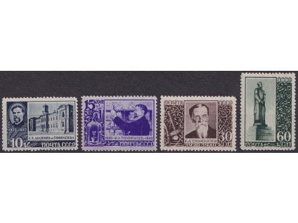 1940, 10-60 K série Timirjasev, MiNr.749-52, **