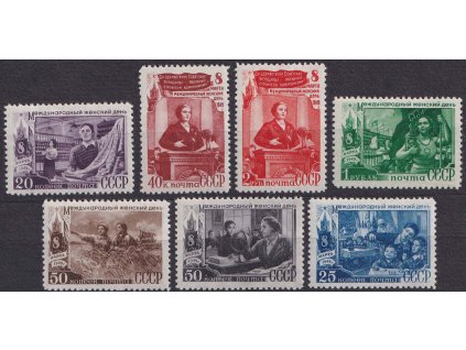 1949, 20K-2R série Mezinárodní den žen, MiNr.1318-24, **