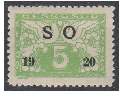 5h Spěšná, černý přetisk, ministr.Řz.11 1/2, Nr.SO27a, **
