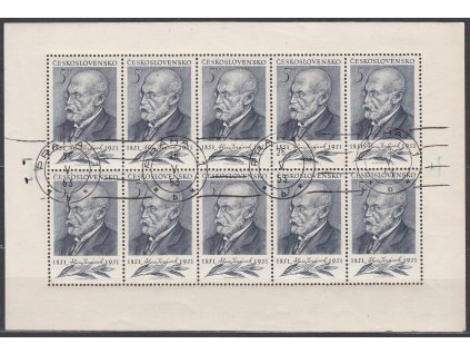 1951, 5Kčs Alois Jirásek, 10blok, Nr.PL611a, razítkované, lep **