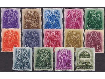 1938, 1-70 f série sv. Štěpán, MiNr.551-64, * po nálepce