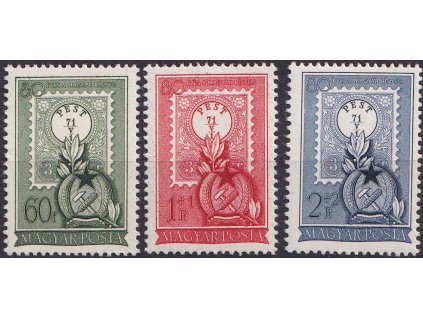 1951, 60f-2Ft série Výročí známky, MiNr.1201-3, **/*
