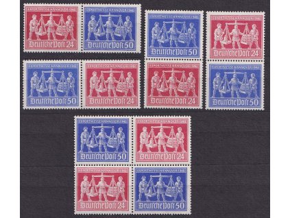 Společné vydání, 1948, 24-50 Pf série Veletrh, sestava soutisků, **