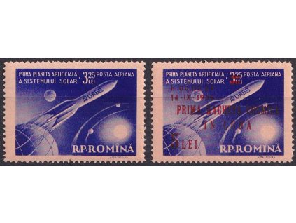 1959, 3.25 L letecké + s přetiskem, MiNr.1764,1794, **