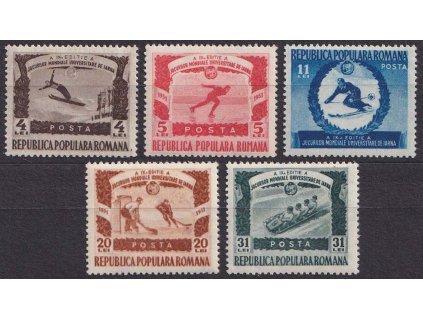 1951, 4-31 L série Zimní sporty, MiNr.1247-51, **