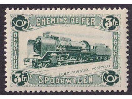 1934, 3 Fr Postpaketmarken, MiNr.8, * po nálepce