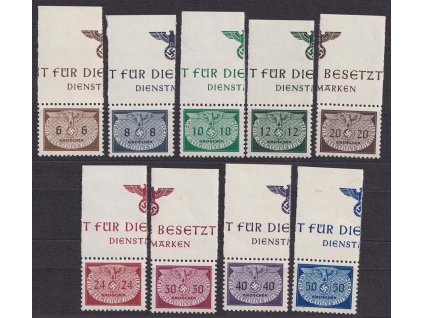 Generalgouwernement, 1940, 6-50 Gr služební série, MiNr.16-24, **/*