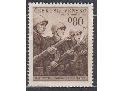 1951, 80h Armáda, DV na ZP24/1 - "muška" na hlavni pušky, Nr.615, **