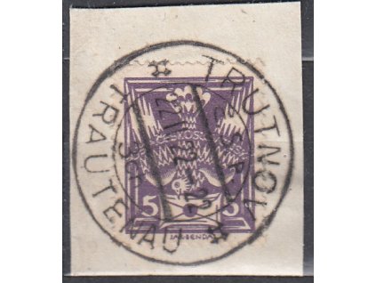 Výstřižek se zn. 5h fialová s razítkem TRUTNOV 22.2.22 - 2, zajímavé datum