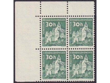 1961, 30 h Hrad Penštejn, rohový 4blok, Nr.1205, **
