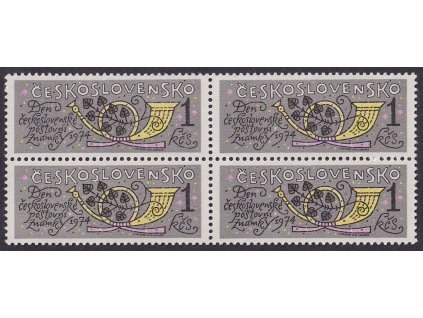 1974, 1 Kčs Den známky, 4blok, Nr.2119, **