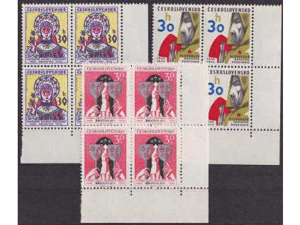 1974, 30 h Výročí, 4bloky, Nr.2093-95, **