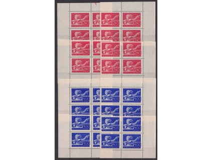 1947, 2.40-4 Kčs 30. výročí VŘSR, 4bloky, Nr.462-63, **