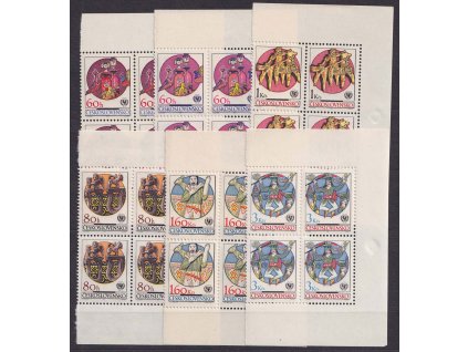 1971, 60h-3Kčs UNICEF, 4bloky, Nr.1927-32, ** , daktyl