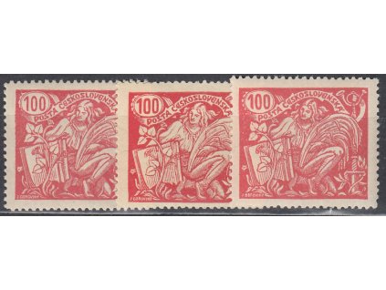 100h červená, typ I,II,III, nejlevnější varianta, Nr.173, **, ilustrační foto