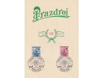 1942, Plzeň, Měšťanský pivovar, pamětní 2list, A5