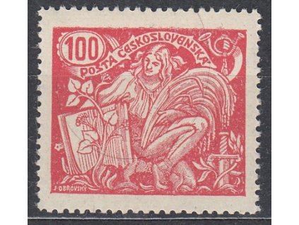 100h červená, Řz.13 3/4, II.typ, Nr.173A, **