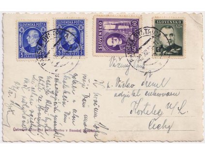 1939, DR Bánská Bystrica, pohlednice zasl. do Protektorátu, hezké