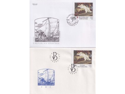 2002, FDC Umění 2002 - Vlaho Bukovac, ČR + Chorvatsko