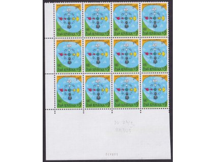 2001, 9 Kč Dialog, VV - bílá skvrna v dolní části, Nr.308, ** , ZP 24/2