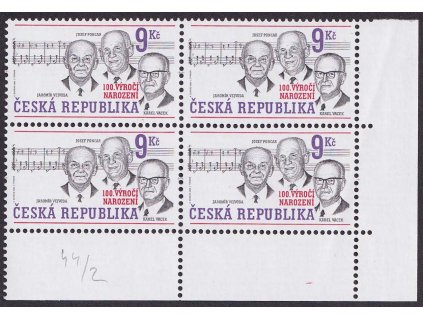 2002, 9 Kč Osobnosti hudby, DV - ryska přes pravé oko, Nr.316, **