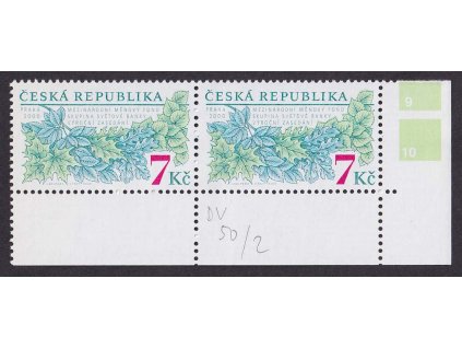 2000, 7 Kč Zasedání MMF, DO - rozměřovací křížek před "Ě", Nr.270, **