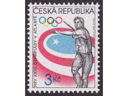 1996, 3 Kč LOH v Atlantě, DO - slabší tisk spodní části "3", Nr.116, **