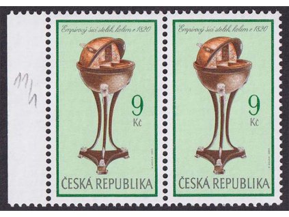 2002, 9 Kč Slohový nábytek, DV - ryska přes dolní část "SK", Nr.340, **