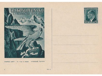 CDV 70 (1) Zimní sokolské hry, Návrh plakátu a známky