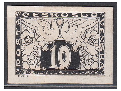 10h Spěšná, černý ZT na křídovém papíru (na rubu nahnědlý papír), Nr.S3, na rubu lehce zahnědlé od nálepky, dv na líci