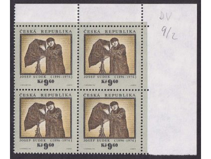 1996, 9.60 Kč Česká fotografie, DV - ryska za "D" (SUDEK), Nr.104, **